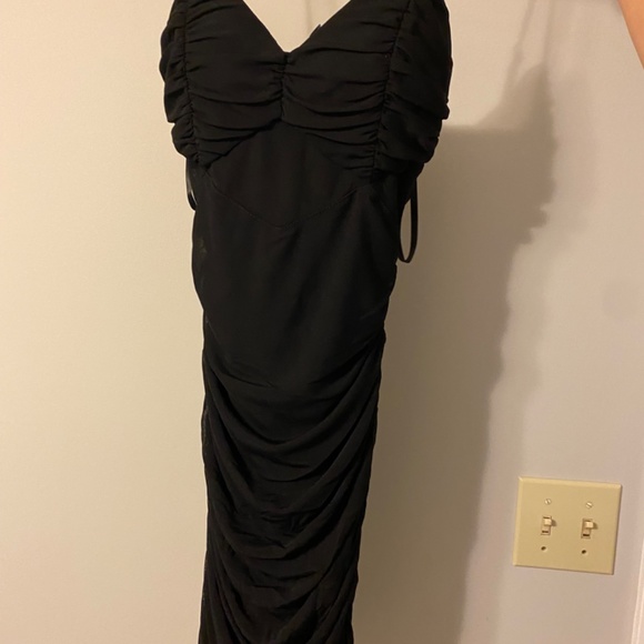 Mesh Ruche Short Dress - Picture 3 of 4